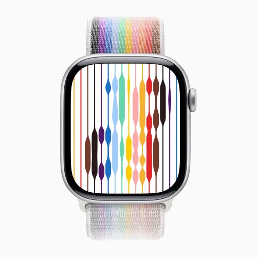 Apple Watch Series 10 46mm, Silver Aluminum Case with Sport Loop - Pride Edition