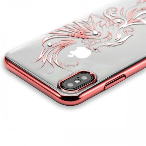 Пластиковая чехол-накладка KINGXBAR для iPhone X - красный (Ветер)