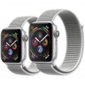 Apple Watch Series 4 Cellular + GPS 44mm Silver Aluminum Case with Seashell Sport Loop