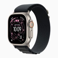 Apple Watch Ultra 3 49mm Titanium Case with Black Alpine Loop (M)