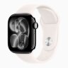 Apple Watch Series 11 46mm, Jet Black Aluminum Case with Sport Band - Light Blush