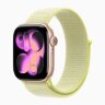Apple Watch Series 11 42mm, Rose Gold Aluminum Case with Sport Loop - Neon Yellow