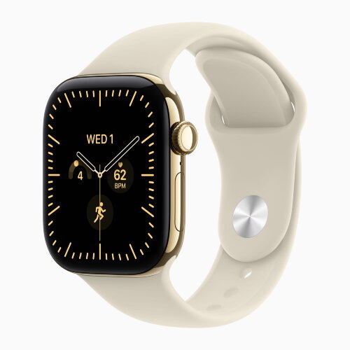 Apple Watch Series 12 42mm, Radiant Gold Titanium Case with Sport Band - Sand