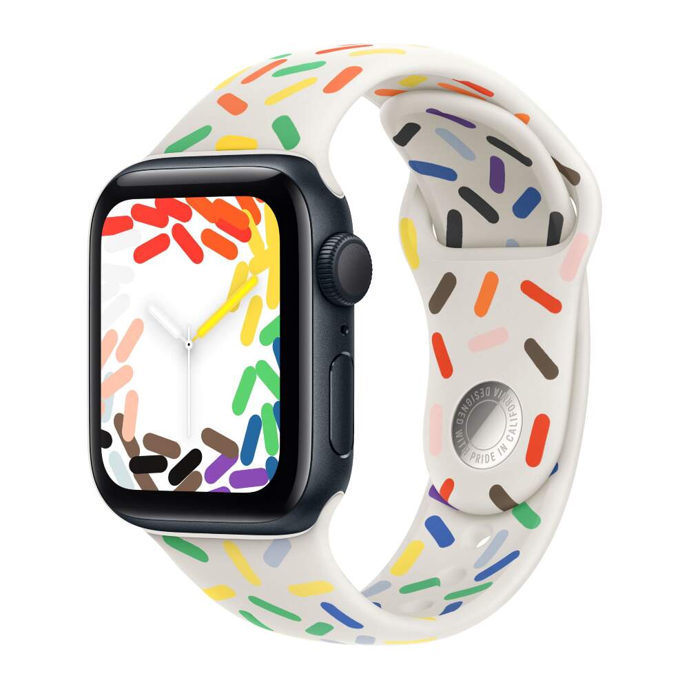 Apple Watch SE 2023 Aluminum Midnight 44mm Pride Edition band