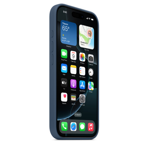 Силиконовый чехол для iPhone 16 Pro с MagSafe - Denim (Синий)