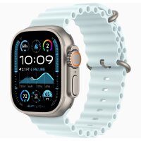 Apple Watch Ultra 2 49mm Titanium Case with Ice Blue Ocean Band