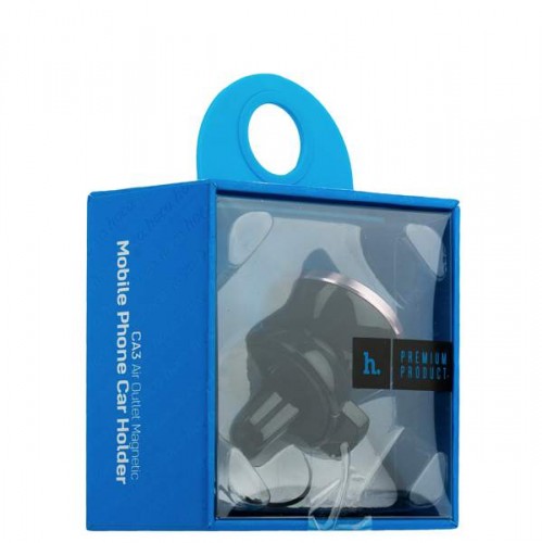 Универсальный автомобильный держатель Hoco Outlet magnetic в решетку, серый