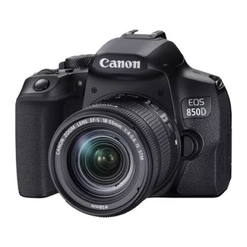 Canon EOS 850D Camera + EF-S 18-55mm IS STM Lens + Backpack + SD Card + Spare Battery Kit