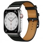 Apple Watch Series 7 Hermes 45 мм с кожаным ремешком цвета Noir
