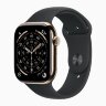 Apple Watch Series 11 46mm, Gold Titanium Case with Sport Band - Black