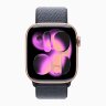 Apple Watch Series 11 42mm, Rose Gold Aluminum Case with Sport Loop - Anchor Blue