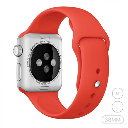 Ремешок спортивный для Apple Watch 38mm Оранжевый
