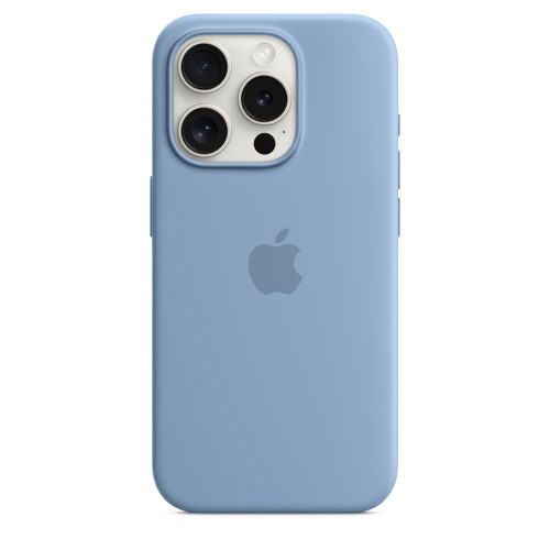 Силиконовый чехол для iPhone 15 с MagSafe - Зимний Синий (Winter Blue)