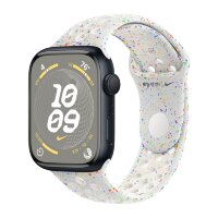 Apple Watch Series 9 41mm, Midnight Aluminum Case with Nike Sport Band - Pure Platinum