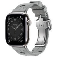Apple Watch Hermes Series 12 42mm, спортивный ремешок Kilim серый