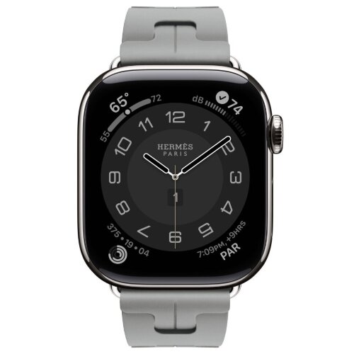 Apple Watch Hermes Series 12 42mm, спортивный ремешок Kilim серый
