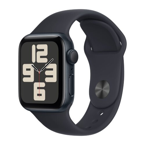 Apple Watch SE (2023) 44mm, Midnight Aluminum Case with Sport Band - Midnight (Черный)