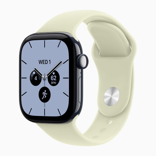 Apple Watch Series 12 46mm, Night Blue Ceramic Case with Sport Band - Pale Succulent