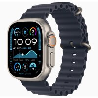 Apple Watch Ultra 2 49mm Titanium Case with Navy Ocean Band