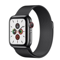 Apple Watch series 5, 40 мм Cellular + GPS, нержавеющая сталь цвета "черный космос", миланская петля