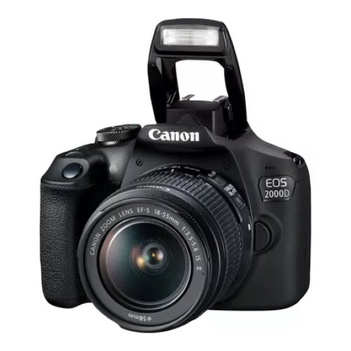 Canon EOS 2000D Camera + EF-S 18-55mm IS II Lens + Backpack Kit