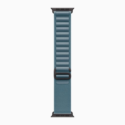 Apple Watch Ultra 3 49mm Black Titanium Case with Light Blue Alpine Loop (L)