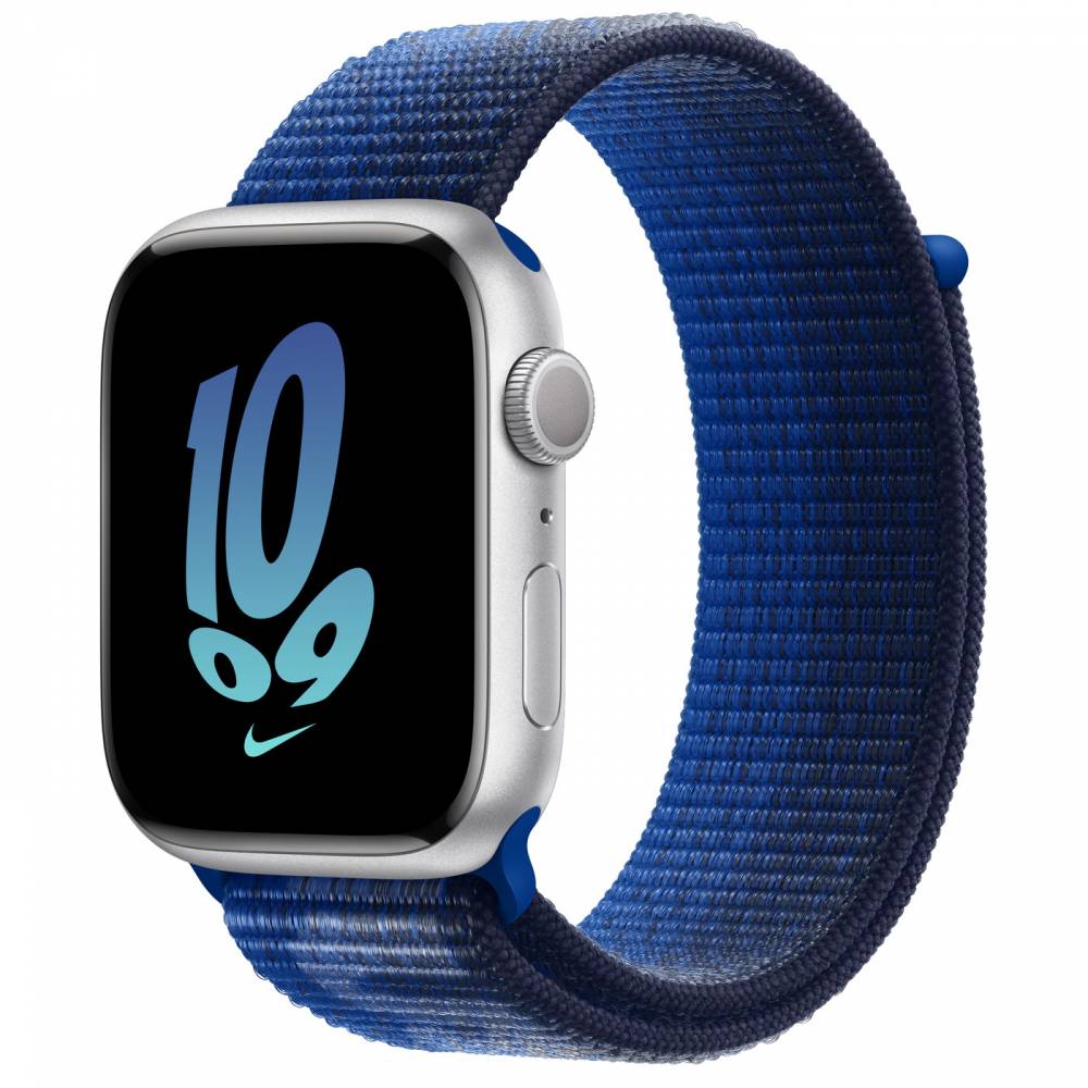 Apple Watch Series 8 Nike Aluminum Silver 45mm Game Royal Midnight Navy loop