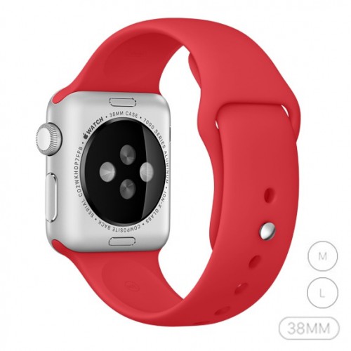 Ремешок спортивный для Apple Watch 38mm Красный