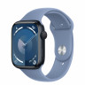 Apple Watch Series 9 45mm, Midnight Aluminum Case with Sport Band - Winter Blue