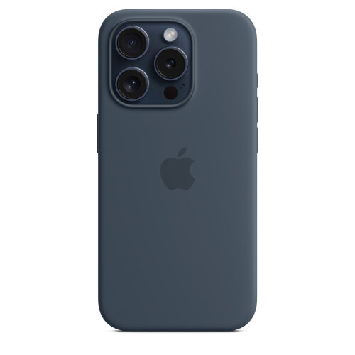 Силиконовый чехол для iPhone 15 с MagSafe - Штормовой Синий (Storm Blue)