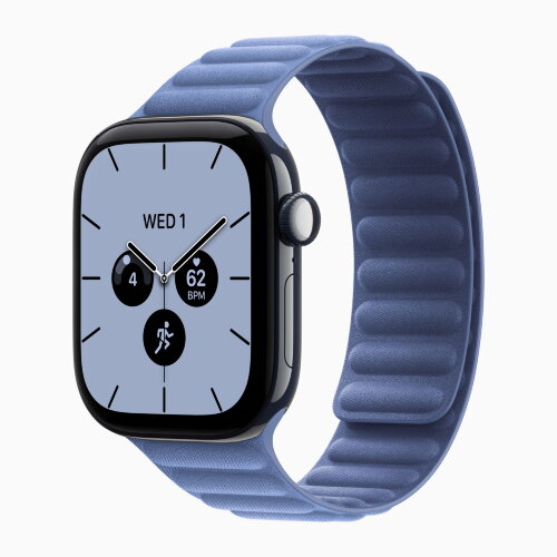 Apple Watch Series 12 46mm, Night Blue Ceramic Case with Magnetic Link - Wildflower Blue