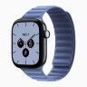 Apple Watch Series 12 46mm, Night Blue Ceramic Case with Magnetic Link - Wildflower Blue