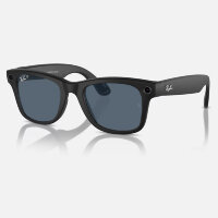 Ray-Ban Meta Wayfarer (Матовая черная оправа, линзы пыльно-голубые, Polarized) M