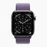 Apple Watch Series 11 42mm, Natural Titanium Case with Sport Loop - Purple Fog