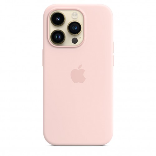 Силиконовый чехол для iPhone 14 Pro с MagSafe - "Розовый мел"