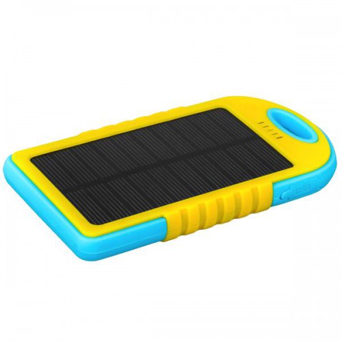 Универсальный внешний аккумулятор Solar ES500 Power Bank 5000 mAh, желто-голубой