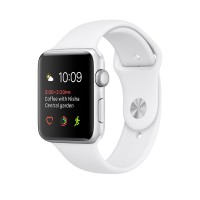  Apple Watch Series 1 42mm, Корпус из серебристого алюминия, белый спортивный ремешок
