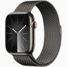Apple Watch Series 9 45mm, Graphite Stainless Steel, Milanese Loop
