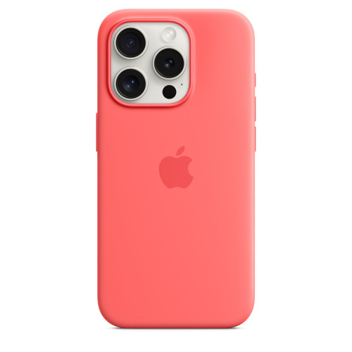 Силиконовый чехол для iPhone 15 с MagSafe - Гуава (Guava)