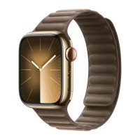 Apple Watch Series 9 45mm Gold Stainless Steel Case with Magnetic Link - Tan