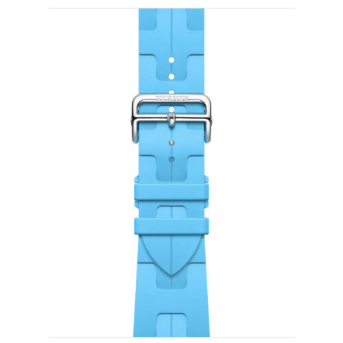 Apple Watch Hermes Series 9 41mm, спортивный ремешок Kilim голубого цвета
