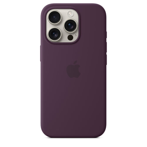 Силиконовый чехол для iPhone 16 Pro с MagSafe - Plum (Бордовый)