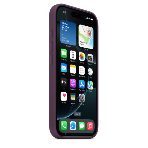 Силиконовый чехол для iPhone 16 Pro с MagSafe - Plum (Бордовый)