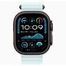 Apple Watch Ultra 2 49mm Black Titanium Case with Ice Blue Ocean Band