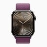 Apple Watch Series 10 46mm, Natural Titanium Case with Sport Loop - Plum