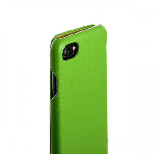 Чехол-книжка кожаная i-Carer для iPhone 8 и 7 Curved Edge - Зеленый