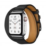 Apple Watch Series 6 Hermes 40mm, ремешок Double Tour из кожи Swift цвета Noir