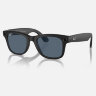Ray-Ban Meta Wayfarer (Матовая черная оправа, линзы пыльно-голубые, Polarized) L