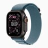 Apple Watch Ultra 3 49mm Black Titanium Case with Light Blue Alpine Loop (S)