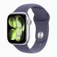 Apple Watch Series 11 42mm, Silver Aluminum Case with Sport Band - Purple Fog